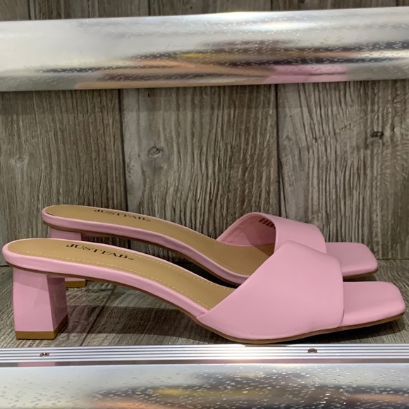 Just Fab | Corisande Slip On Mules Pink Size 8 NWT - Picture 8 of 14